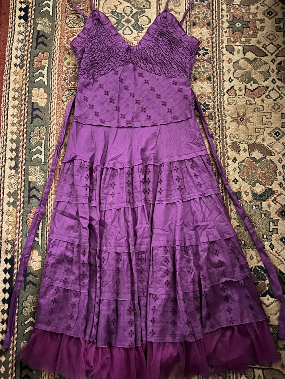 Purple Tiered Whimsy Y2K Dress
